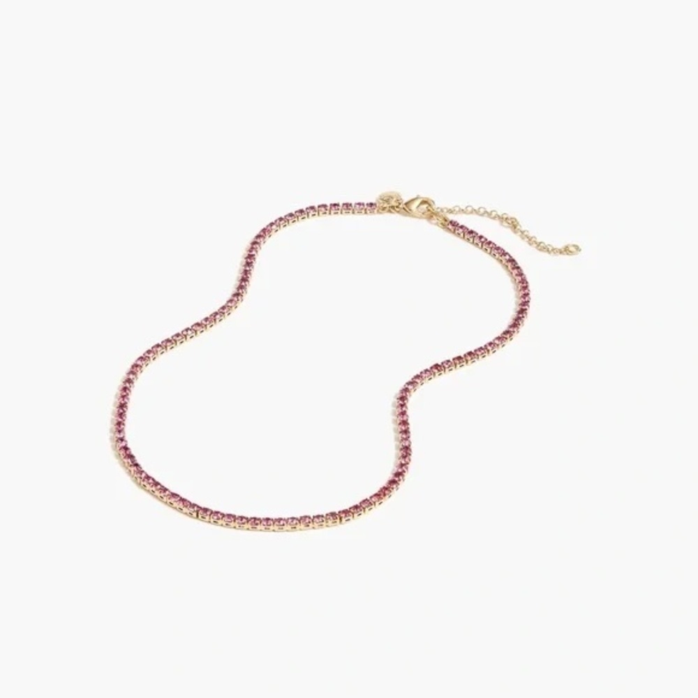 J. Crew Factory | Crystal Tennis Necklace Wild Azalea